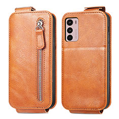 Leather Case Flip Cover Vertical for Motorola Moto G42 Brown