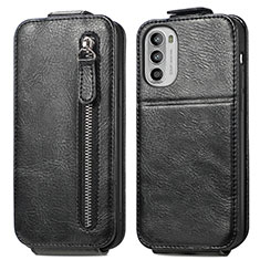Leather Case Flip Cover Vertical for Motorola MOTO G52 Black