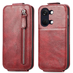 Leather Case Flip Cover Vertical for OnePlus Ace 2V 5G Red