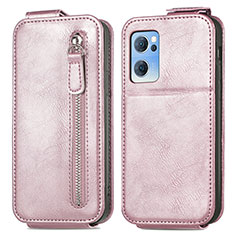 Leather Case Flip Cover Vertical for OnePlus Nord CE 2 5G Rose Gold