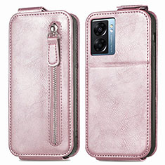 Leather Case Flip Cover Vertical for OnePlus Nord N300 5G Rose Gold