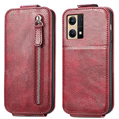 Leather Case Flip Cover Vertical for Oppo F21s Pro 4G Red