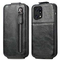 Leather Case Flip Cover Vertical for Oppo Find X5 5G Black