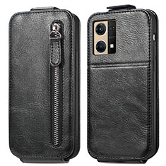 Leather Case Flip Cover Vertical for Oppo Reno7 4G Black