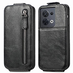 Leather Case Flip Cover Vertical for Oppo Reno8 5G Black