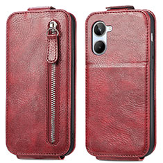 Leather Case Flip Cover Vertical for Realme 10 Pro 5G Red