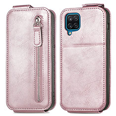 Leather Case Flip Cover Vertical for Samsung Galaxy A12 Nacho Rose Gold