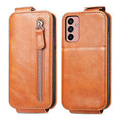 Leather Case Flip Cover Vertical for Samsung Galaxy F13 4G Brown