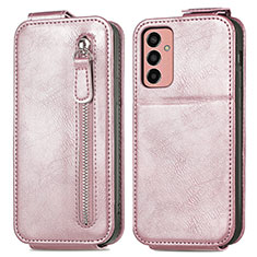 Leather Case Flip Cover Vertical for Samsung Galaxy M13 4G Rose Gold