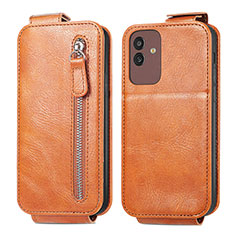 Leather Case Flip Cover Vertical for Samsung Galaxy M13 5G Brown