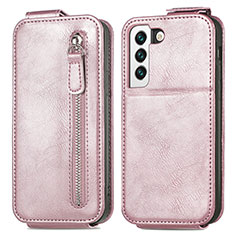 Leather Case Flip Cover Vertical for Samsung Galaxy S21 5G Rose Gold