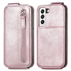 Leather Case Flip Cover Vertical for Samsung Galaxy S21 Plus 5G Rose Gold