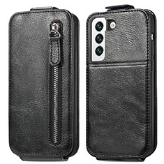 Leather Case Flip Cover Vertical for Samsung Galaxy S22 5G Black