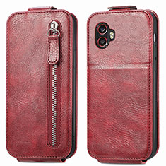 Leather Case Flip Cover Vertical for Samsung Galaxy XCover 6 Pro 5G Red