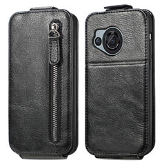Leather Case Flip Cover Vertical for Sharp Aquos R8 Black