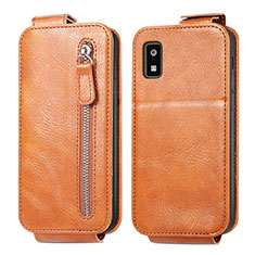 Leather Case Flip Cover Vertical for Sharp Aquos wish3 Brown