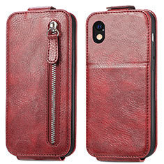 Leather Case Flip Cover Vertical for Sony Xperia Ace III Red