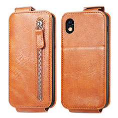 Leather Case Flip Cover Vertical for Sony Xperia Ace III SO-53C Brown