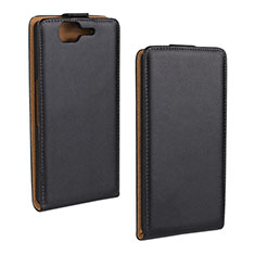 Leather Case Flip Cover Vertical for Wiko Highway Black