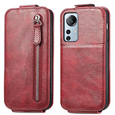 Leather Case Flip Cover Vertical for Xiaomi Mi 12 Pro 5G Red