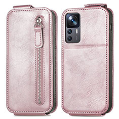 Leather Case Flip Cover Vertical for Xiaomi Mi 12T 5G Rose Gold