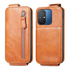 Leather Case Flip Cover Vertical for Xiaomi Poco C55 Brown