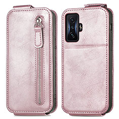Leather Case Flip Cover Vertical for Xiaomi Poco F4 GT 5G Rose Gold