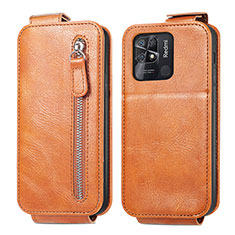 Leather Case Flip Cover Vertical for Xiaomi Redmi 10C 4G Brown