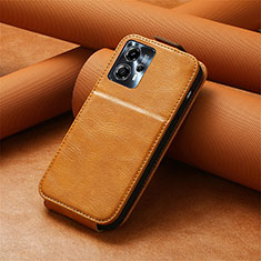 Leather Case Flip Cover Vertical S01D for Motorola Moto G13 Brown