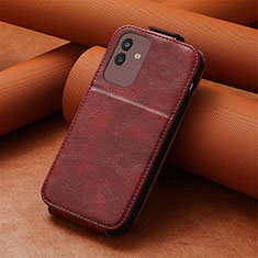 Leather Case Flip Cover Vertical S01D for Samsung Galaxy M13 5G Red