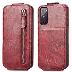Leather Case Flip Cover Vertical S01D for Samsung Galaxy S20 FE (2022) 5G Red