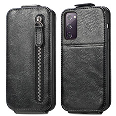 Leather Case Flip Cover Vertical S01D for Samsung Galaxy S20 FE 5G Black