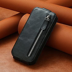 Leather Case Flip Cover Vertical S01D for Samsung Galaxy S22 5G Black