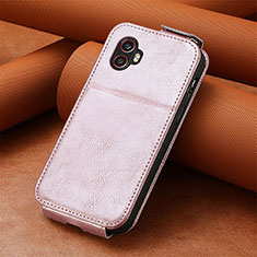 Leather Case Flip Cover Vertical S01D for Samsung Galaxy XCover 6 Pro 5G Rose Gold