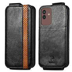 Leather Case Flip Cover Vertical S02D for Samsung Galaxy M13 5G Black