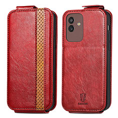 Leather Case Flip Cover Vertical S02D for Samsung Galaxy M13 5G Red