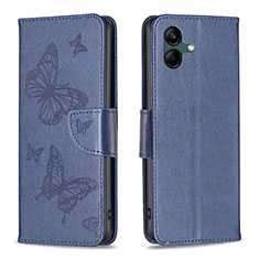 Leather Case Stands Butterfly Flip Cover Holder B01F for Samsung Galaxy A04E Blue