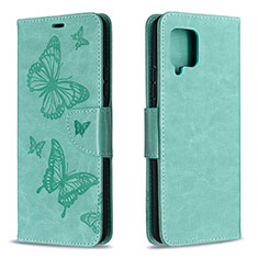 Leather Case Stands Butterfly Flip Cover Holder B01F for Samsung Galaxy A42 5G Green