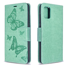 Leather Case Stands Butterfly Flip Cover Holder B01F for Samsung Galaxy A51 4G Green