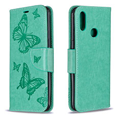 Leather Case Stands Butterfly Flip Cover Holder B01F for Samsung Galaxy M01s Green
