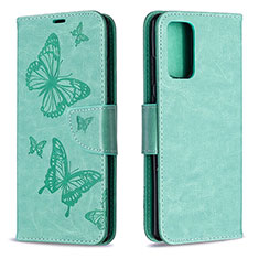 Leather Case Stands Butterfly Flip Cover Holder B01F for Samsung Galaxy Note 20 5G Green