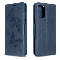 Leather Case Stands Butterfly Flip Cover Holder B01F for Samsung Galaxy S20 Blue