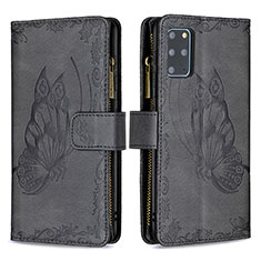 Leather Case Stands Butterfly Flip Cover Holder B03F for Samsung Galaxy S20 Plus 5G Black