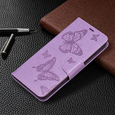 Leather Case Stands Butterfly Flip Cover Holder B13F for Samsung Galaxy S23 Plus 5G Clove Purple