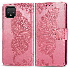 Leather Case Stands Butterfly Flip Cover Holder for Google Pixel 4 Hot Pink