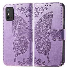 Leather Case Stands Butterfly Flip Cover Holder for Huawei Honor X10 Max 5G Clove Purple