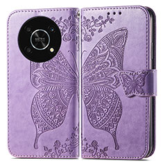 Leather Case Stands Butterfly Flip Cover Holder for Huawei Nova Y90 Clove Purple