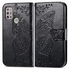 Leather Case Stands Butterfly Flip Cover Holder for Motorola Moto G20 Black