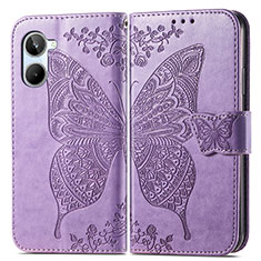 Leather Case Stands Butterfly Flip Cover Holder for Realme 10 4G Clove Purple
