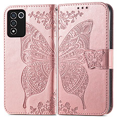 Leather Case Stands Butterfly Flip Cover Holder for Realme 9 SE 5G Pink